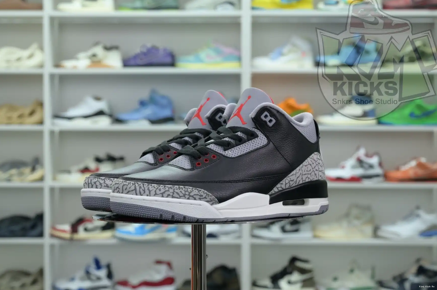 Kimikick Jordan Cement Air 3“Black Reimagined” 0824